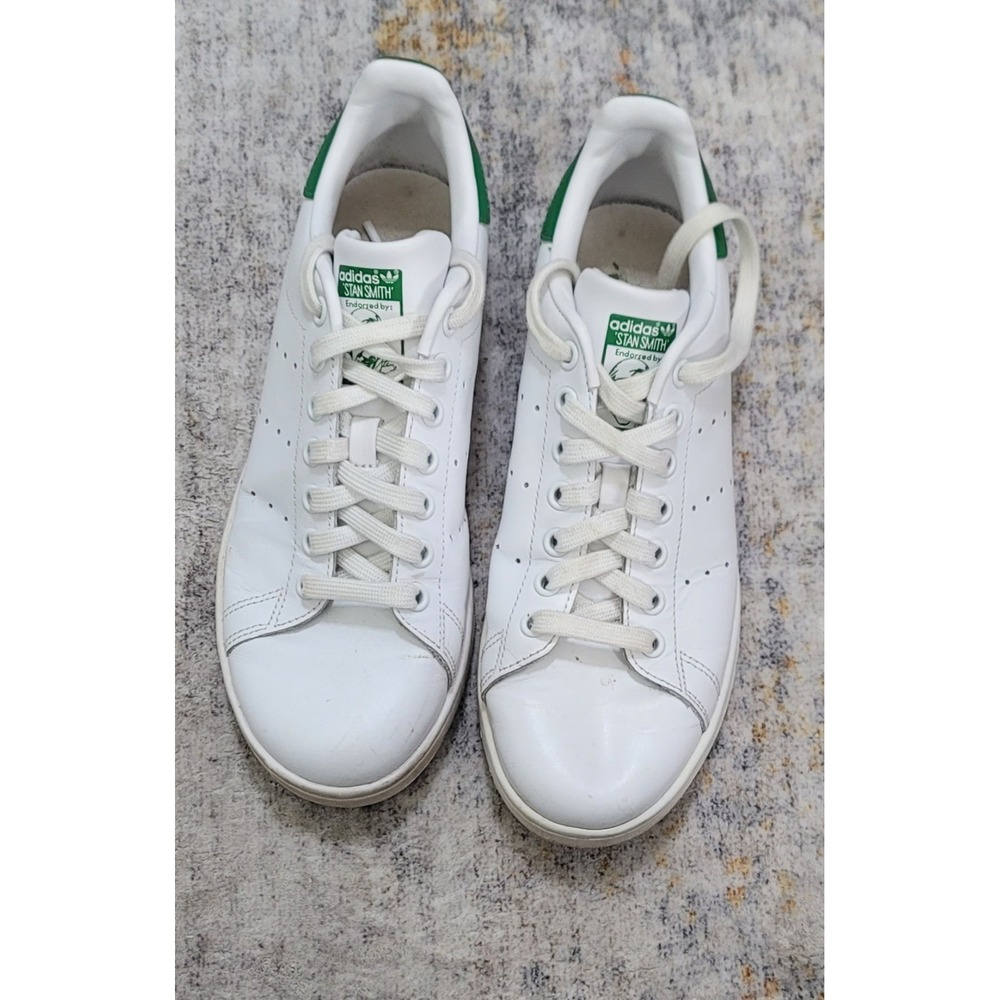 adidas Stan Smith White with Green Heel Tab Sneakers